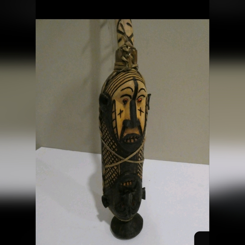 Tribal African Harp Musical Wooden Instrument